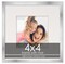 4x4 Frame with Mat - Silver 8x8 Frame Wood Made to Display Print or Poster Measuring 4 x 4 Inches with White Photo Mat